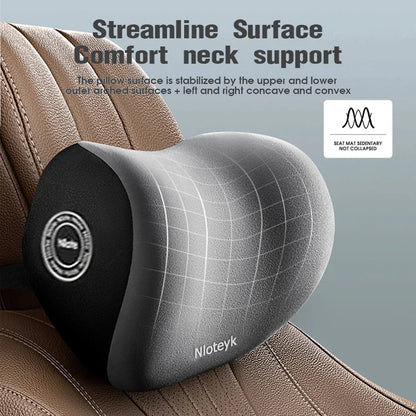 Car Headrest Lumbar Memory Foam Cervical Lumbar Support Universal Auto