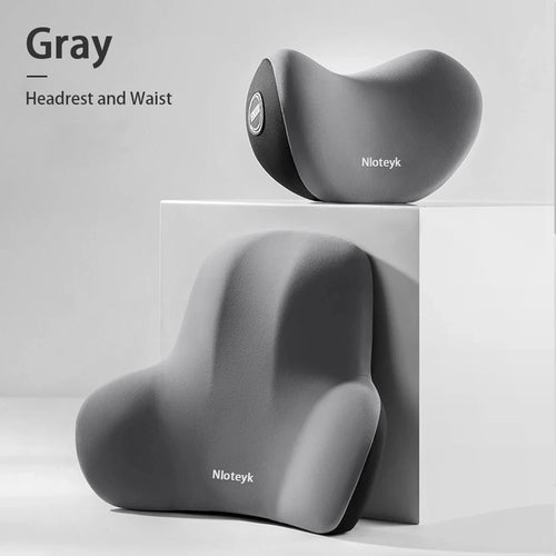 Car Headrest Lumbar Memory Foam Cervical Lumbar Support Universal Auto