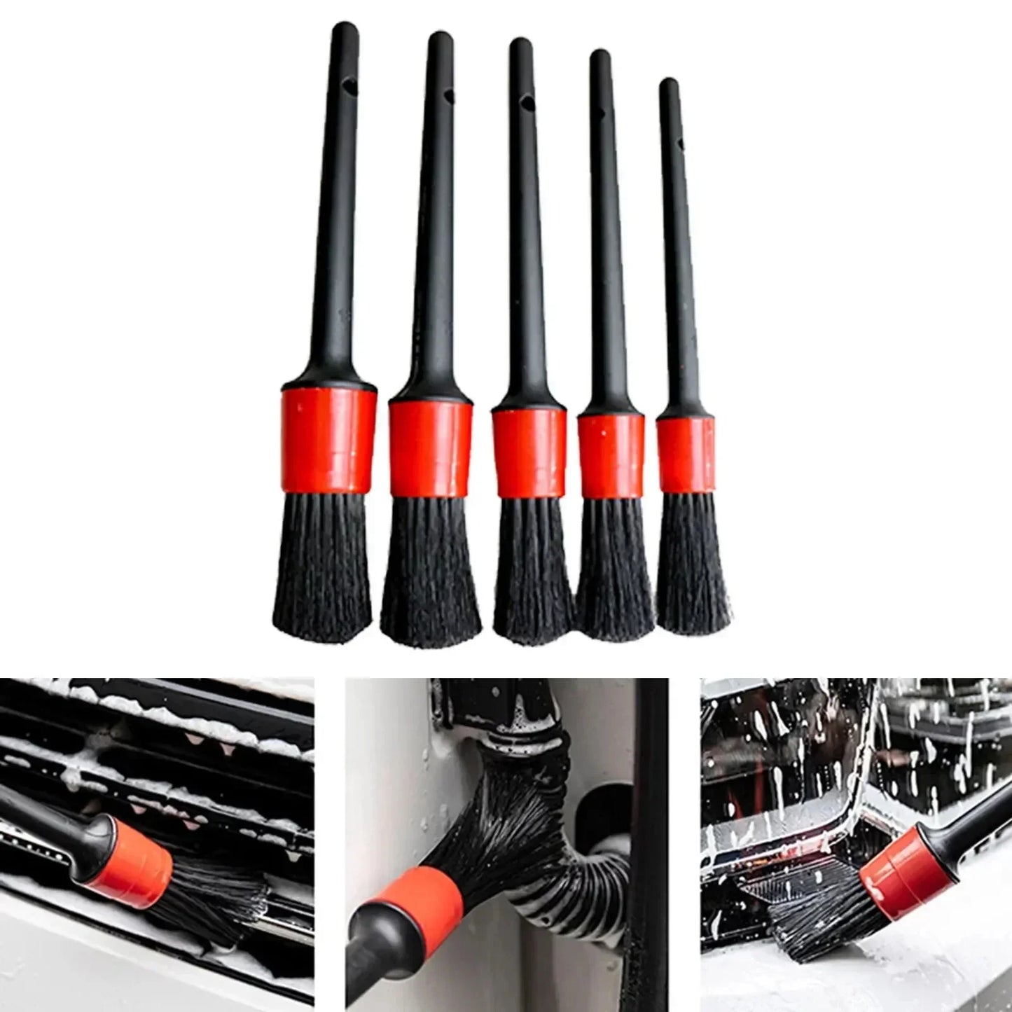 5pc Car Detail Cleaning Brush Kits For Automotive Interior Clearance