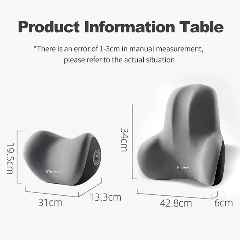 Car Headrest Lumbar Memory Foam Cervical Lumbar Support Universal Auto